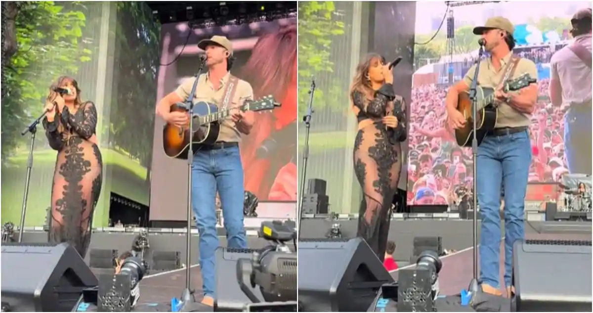 Ella-Langley-Riley-Green on stage