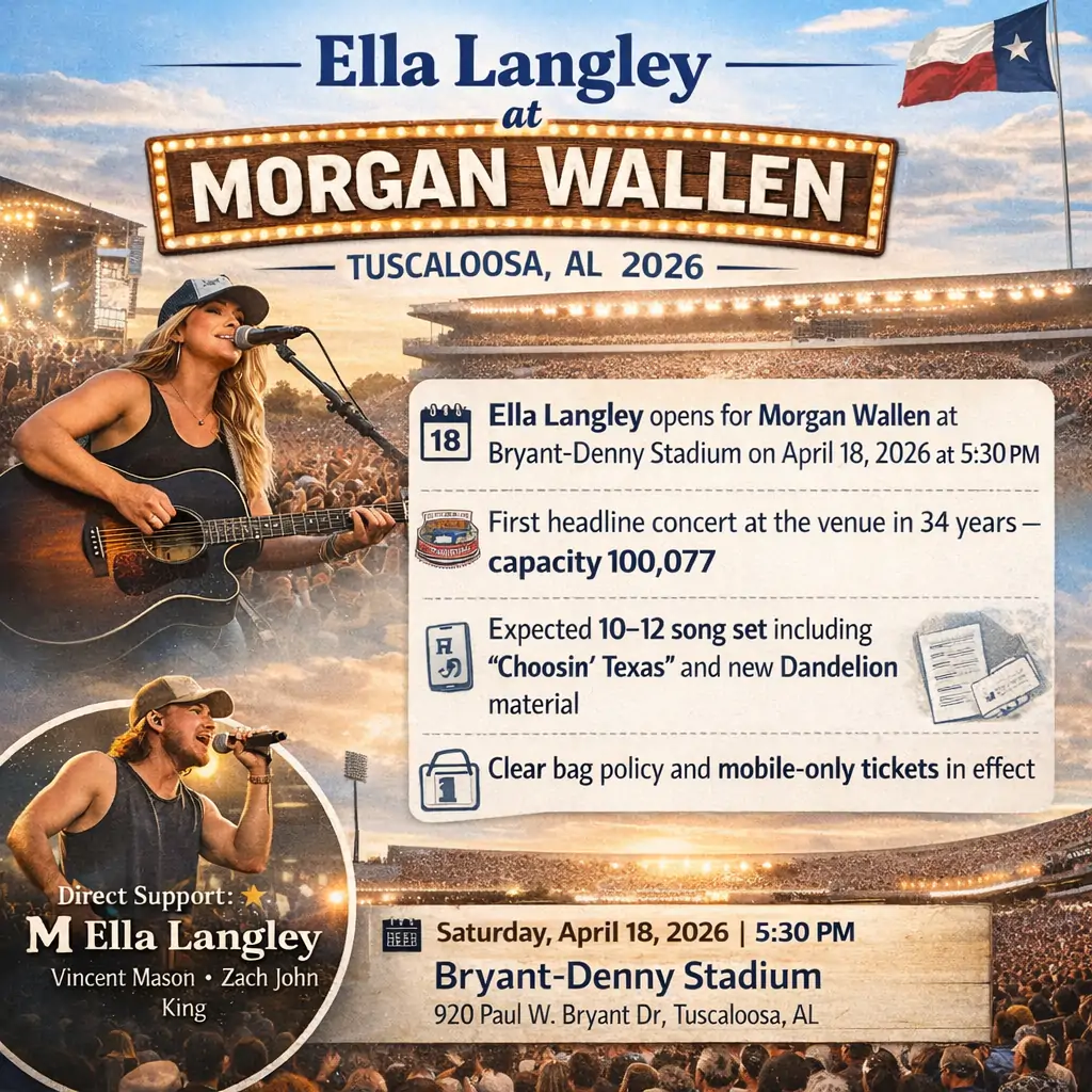 Ella Langley opening for Morgan Wallen