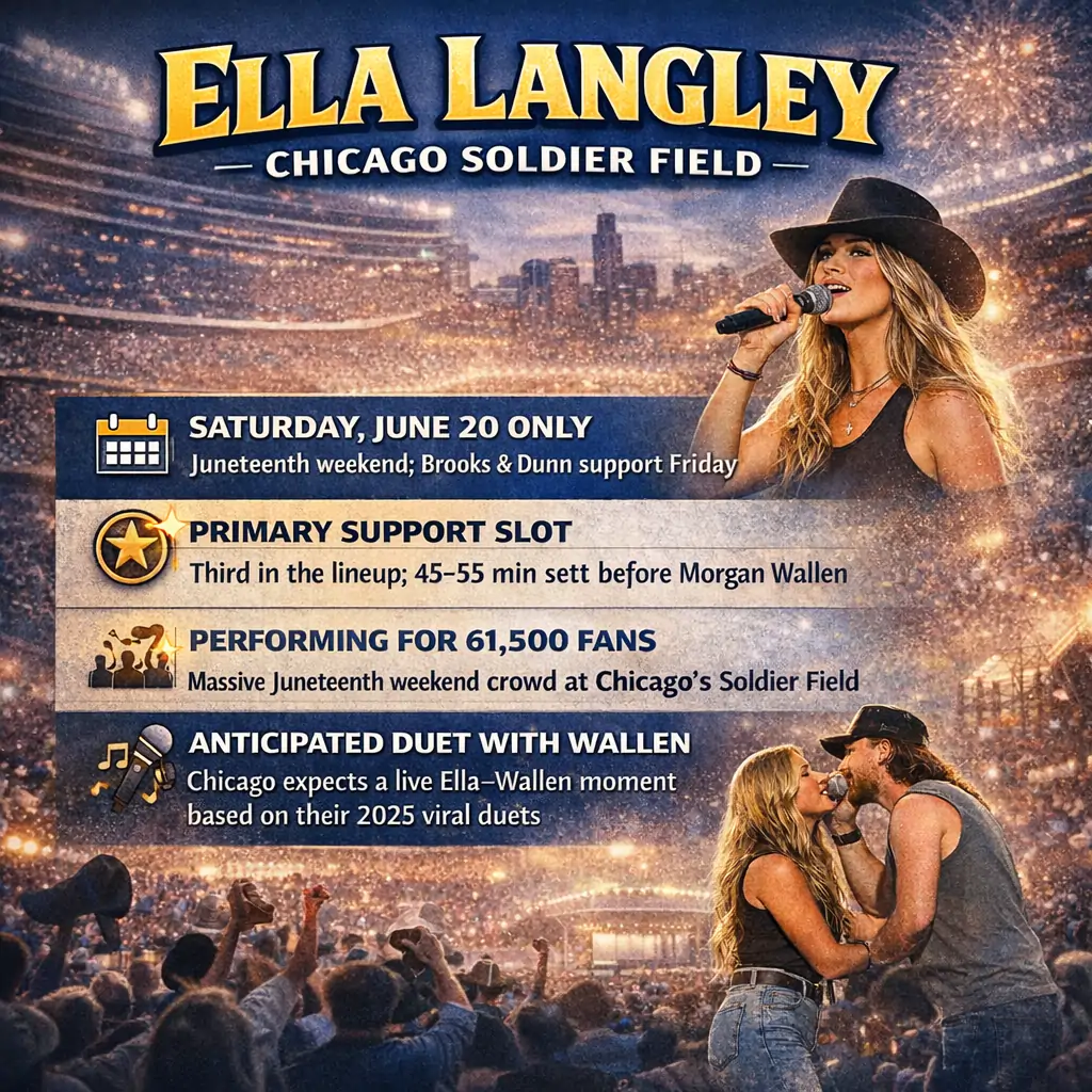 Ella Langley with Morgan Wallen Still The Problem Tour infographic