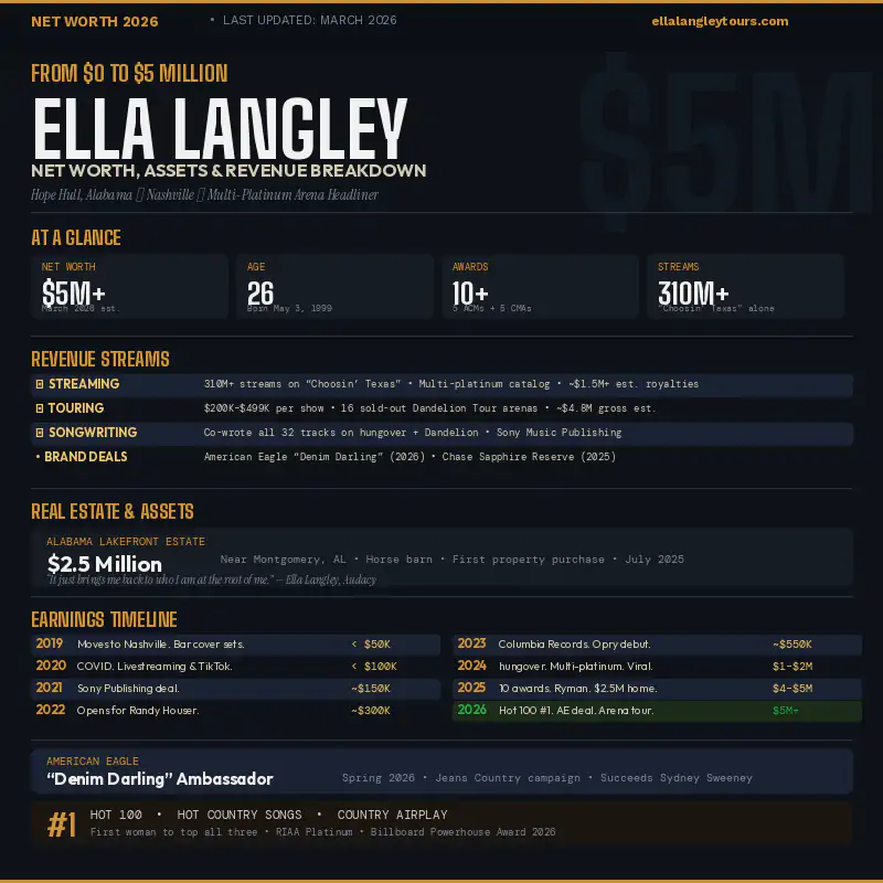 Ella langley networth infographic