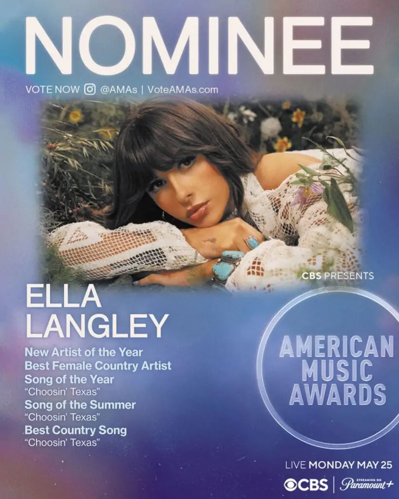 ella langly 2026 AMA nominations